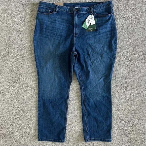 L.L.Bean Women's BeanFlex Straight-Leg Jeans Size 24W - Picture 1 of 9